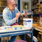 John Pollex in his studio 2017